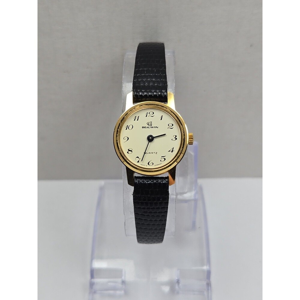 Womens Vintage Beauwyn Germany 21mm Gold Tone Dress Watch Dainty New Battery